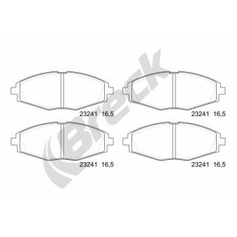 Jeu de 4 plaquettes de frein avant BRECK OEM 96273708