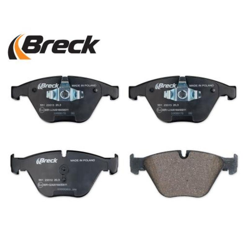 Jeu de 4 plaquettes de frein avant BRECK 23312 00 551 20 - Visuel 2