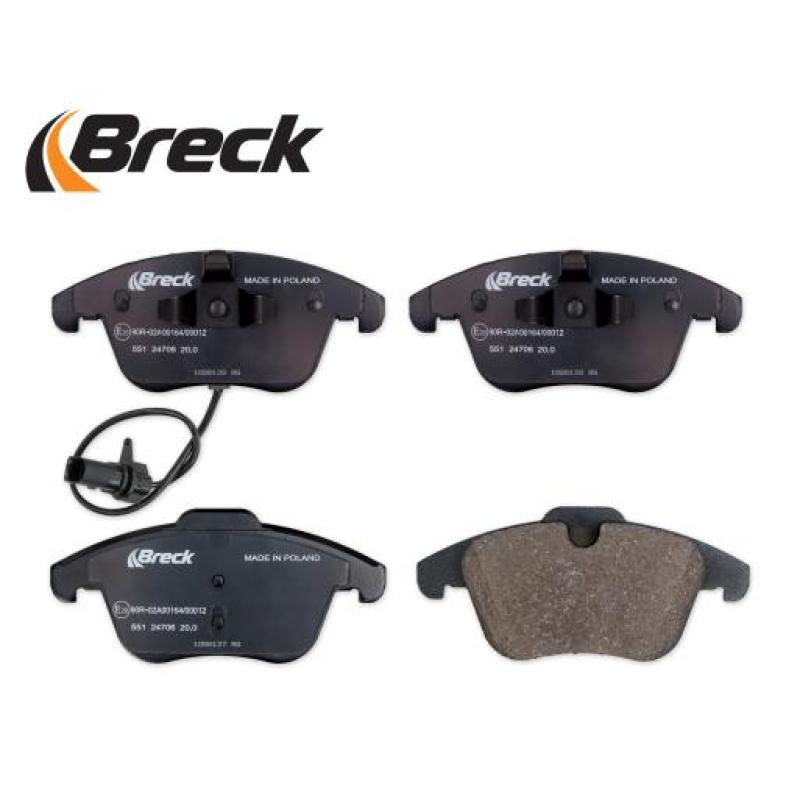 Jeu de 4 plaquettes de frein avant BRECK 24706 00 551 10 - Visuel 2