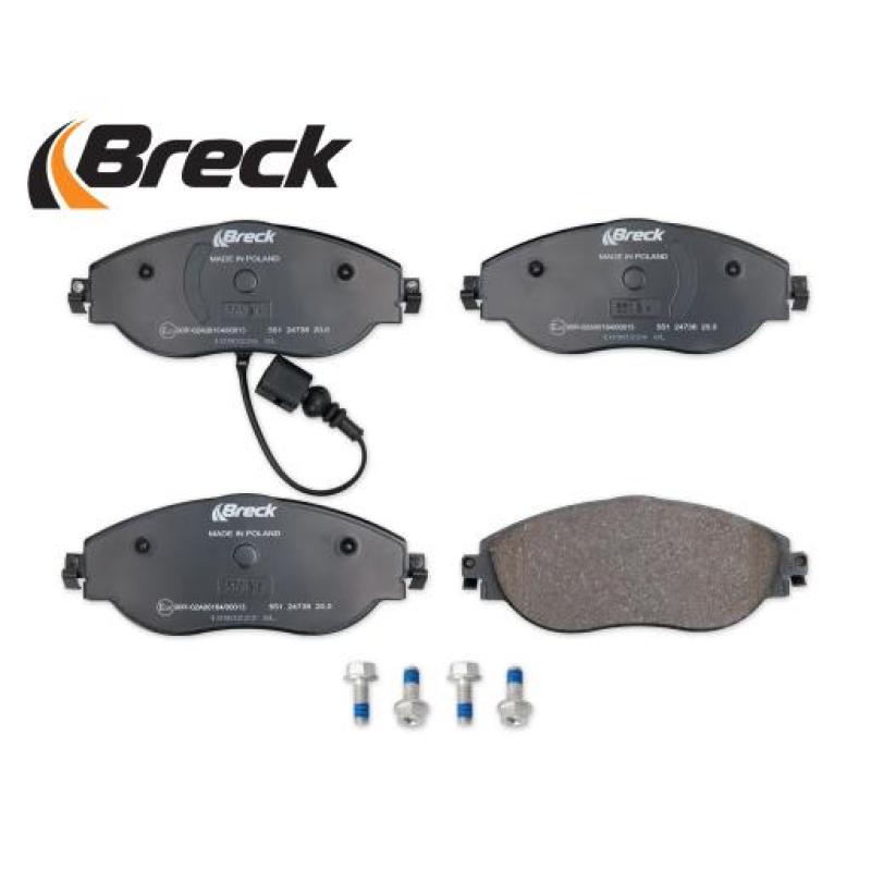 Jeu de 4 plaquettes de frein avant BRECK 24738 00 551 00 - Visuel 2