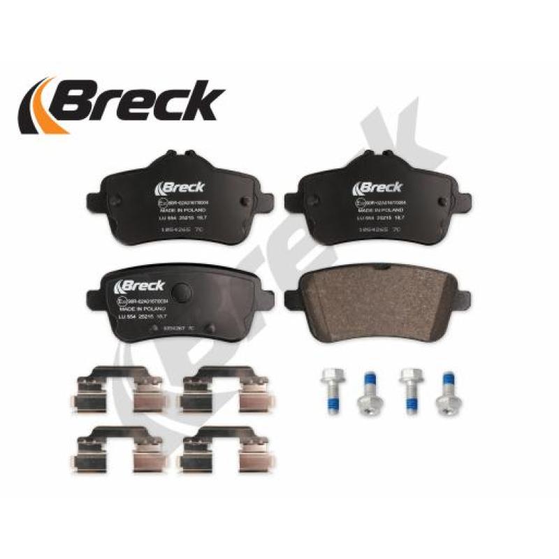 Jeu de 4 plaquettes de frein arrière BRECK 25215 00 554 10 - Visuel 2
