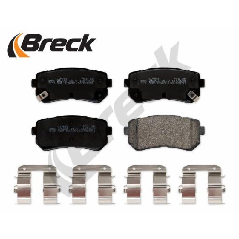 Jeu de 4 plaquettes de frein arrière BRECK 25292 00 702 00 - Visuel 2