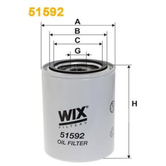 Filtre à huile WIX FILTERS OEM 1582036