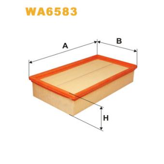 Filtre à air WIX FILTERS WA6583 pour FORD TRANSIT 2.5 TD - 75cv