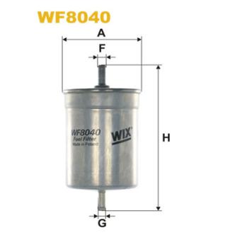 Filtre à carburant WIX FILTERS WF8040 pour CITROEN BX E 280 long - 193cv