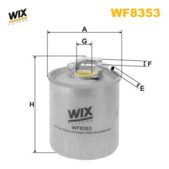 Filtre à carburant WIX FILTERS WF8353 pour AUDI A8 E 280 CDI - 177cv
