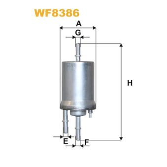 Filtre à carburant WIX FILTERS WF8386 pour LANCIA GAMMA 1.0 TSI - 110cv