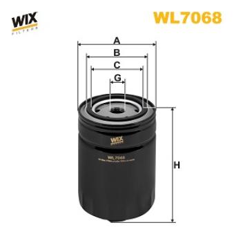Filtre à huile WIX FILTERS WL7068 pour FERRARI 488 1.9 TDI - 110cv