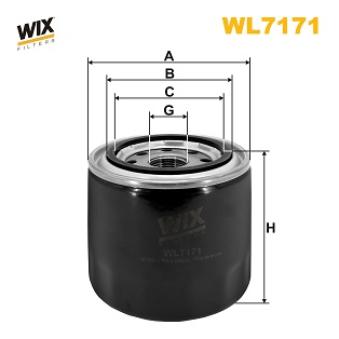 Filtre à huile WIX FILTERS WL7171 pour MERCEDES-BENZ CLASSE E 2.0 TD - 110cv