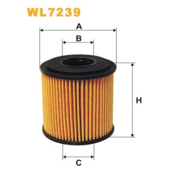 Filtre à huile WIX FILTERS WL7239 pour JEEP COMMANDER 0.6 - 71cv