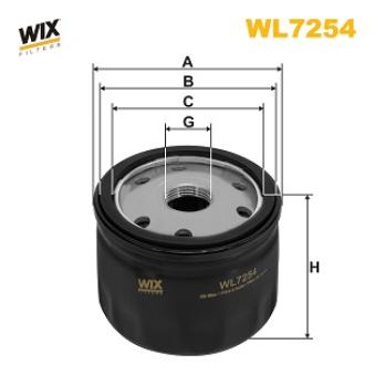 Filtre à huile WIX FILTERS WL7254 pour CHRYSLER VISION 1.8 - 110cv