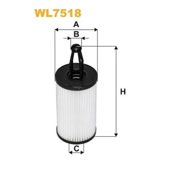 Filtre à huile WIX FILTERS WL7518 pour MERCEDES-BENZ CLASSE E E 300 - 252cv