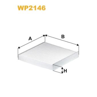 Filtre, air de l'habitacle WIX FILTERS [WP2146]