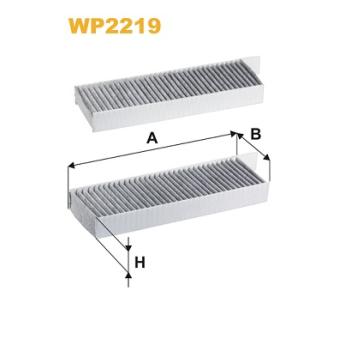 Filtre, air de l'habitacle WIX FILTERS WP2219 pour CITROEN C4 BLUEHDI 110 - 110cv