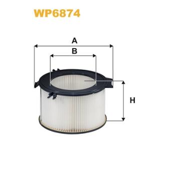 Filtre, air de l'habitacle WIX FILTERS [WP6874]