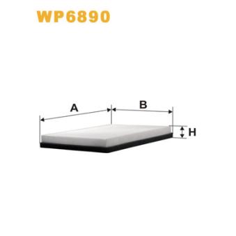 Filtre, air de l'habitacle WIX FILTERS [WP6890]