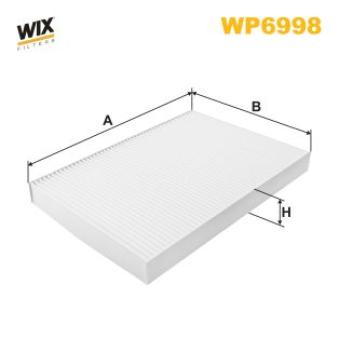 Filtre, air de l'habitacle WIX FILTERS WP6998 pour AUDI A4 2.4 - 163cv