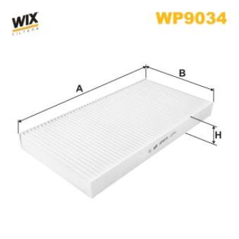 Filtre, air de l'habitacle WIX FILTERS WP9034 pour CITROEN VISA 1.8 - 110cv