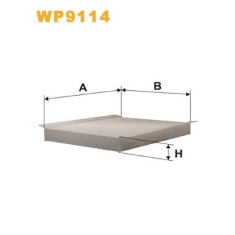 Filtre, air de l'habitacle WIX FILTERS [WP9114]
