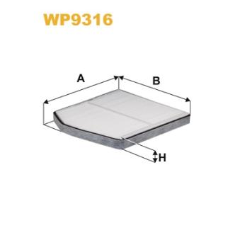 Filtre, air de l'habitacle WIX FILTERS [WP9316]