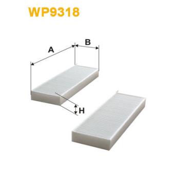 Filtre, air de l'habitacle WIX FILTERS WP9318 pour MERCEDES-BENZ SPRINTER PureTech 110 - 110cv