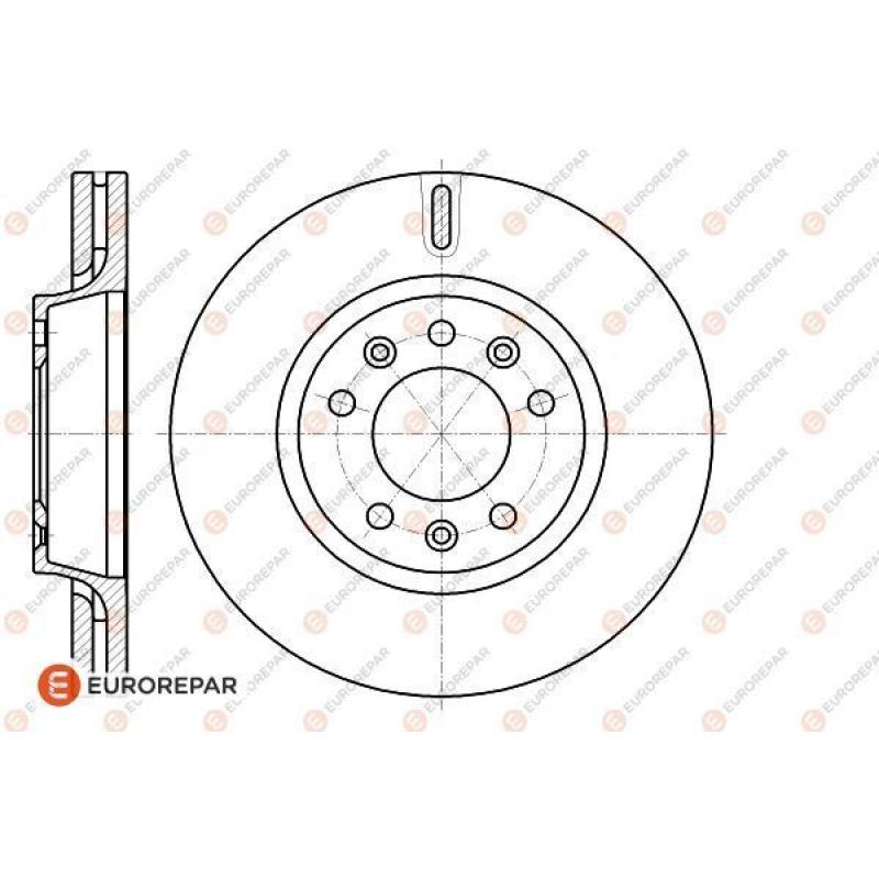Jeu de 2 disques de frein avant EUROREPAR 1618865080 - Visuel 1