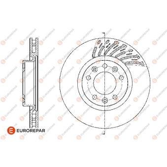 Jeu de 2 disques de frein avant EUROREPAR OEM 9675223380