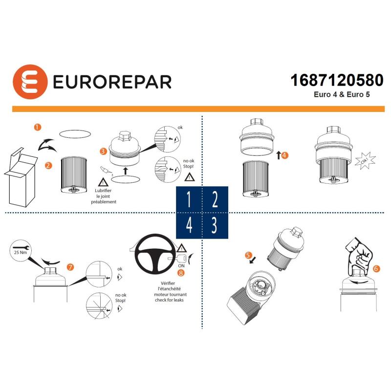 Filtre à huile EUROREPAR 1687120580 - Visuel 1