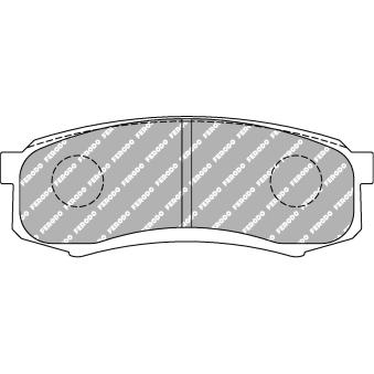 Jeu de 4 plaquettes de frein arrière FERODO RACING FCP1021H pour TOYOTA LAND CRUISER 3.0 D-4D - 163cv