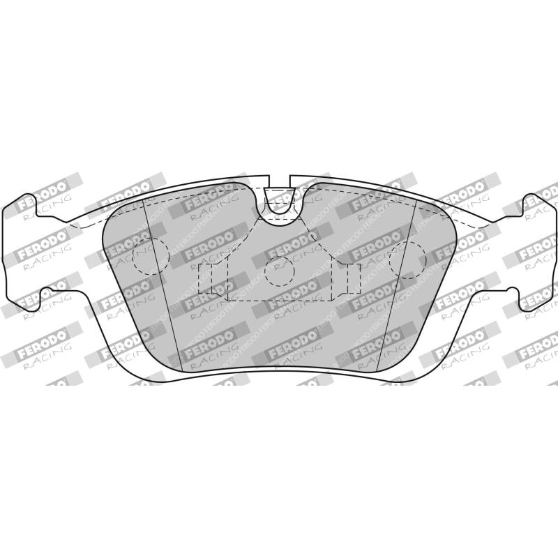 Jeu de 4 plaquettes de frein avant FERODO RACING FCP1300H - Visuel 1