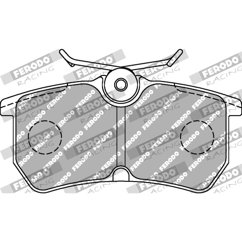 Jeu de 4 plaquettes de frein arrière FERODO RACING FCP1319H - Visuel 1
