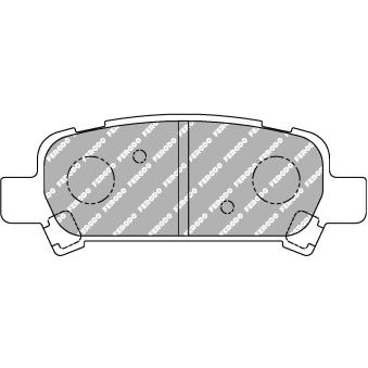 Jeu de 4 plaquettes de frein arrière FERODO RACING [FCP1333H]