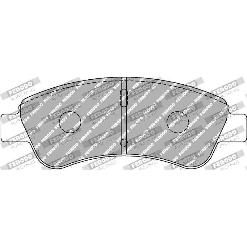 Jeu de 4 plaquettes de frein avant FERODO RACING FCP1399Z - Visuel 1
