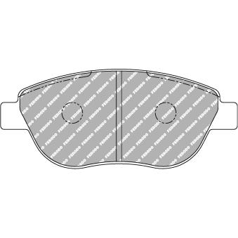 Jeu de 4 plaquettes de frein avant FERODO RACING FCP1467H pour MAZDA 2 1.6 D Multijet - 105cv