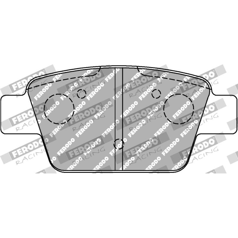 Jeu de 4 plaquettes de frein arrière FERODO RACING FCP1469H - Visuel 1