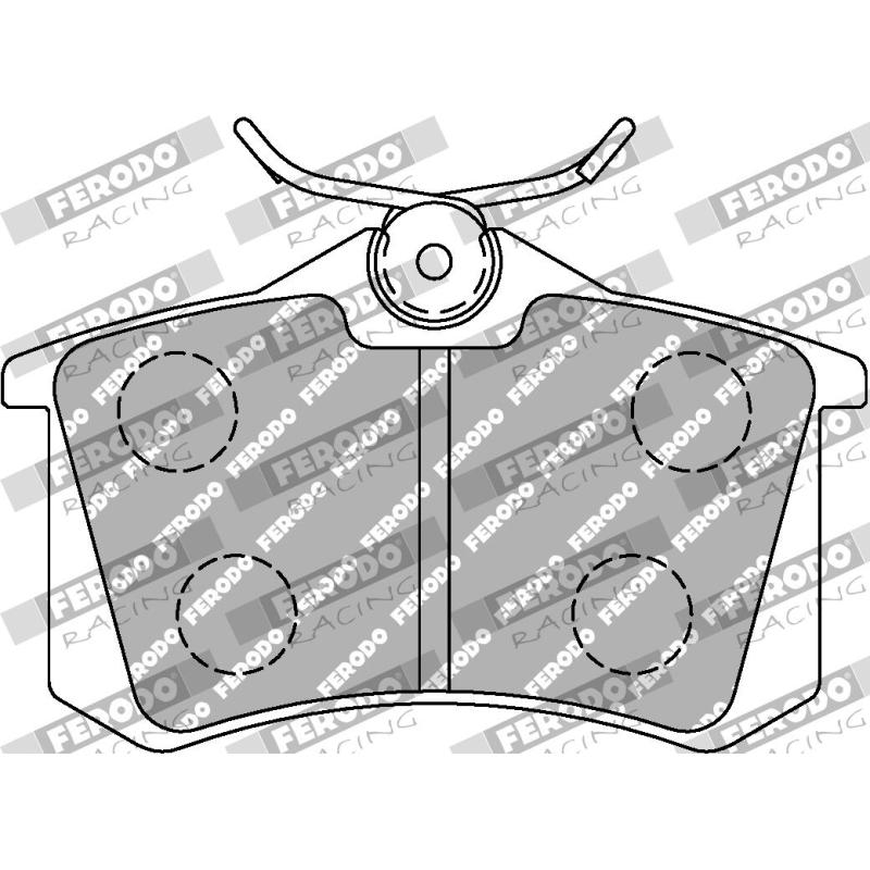 Jeu de 4 plaquettes de frein arrière FERODO RACING FCP1491W - Visuel 1
