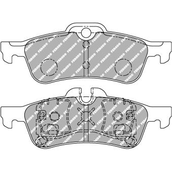 Jeu de 4 plaquettes de frein arrière FERODO RACING FCP1676H Jeu de 4 plaquettes de frein arrière FERODO RACING FCP1676H