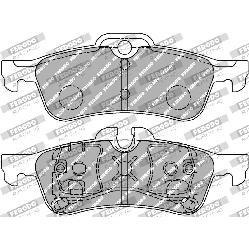 Jeu de 4 plaquettes de frein arrière FERODO RACING FCP1676H - Visuel 1