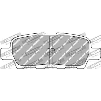 Jeu de 4 plaquettes de frein arrière FERODO RACING FCP1693H