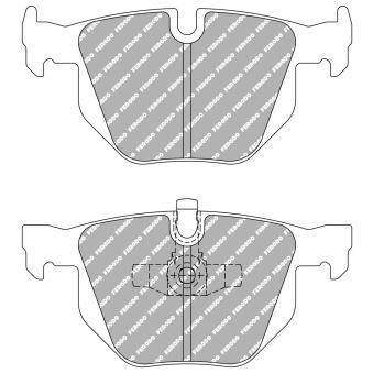 Jeu de 4 plaquettes de frein arrière FERODO RACING [FCP1808H]