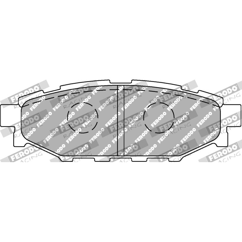 Jeu de 4 plaquettes de frein arrière FERODO RACING FCP1947H - Visuel 1