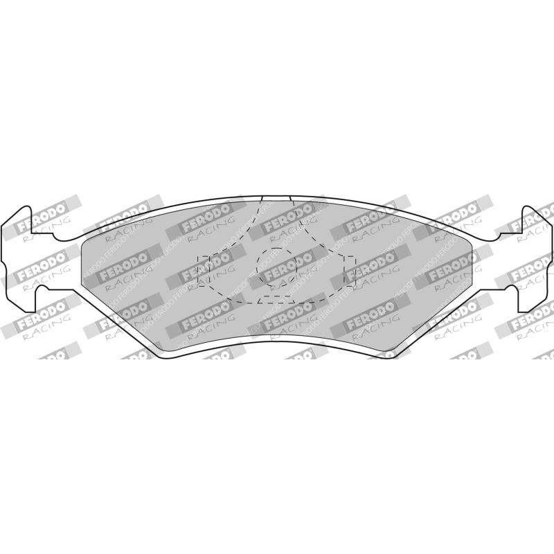 Jeu de 4 plaquettes de frein avant FERODO RACING FCP206H - Visuel 1