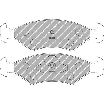 Jeu de 4 plaquettes de frein avant FERODO RACING FCP206Z Jeu de 4 plaquettes de frein avant FERODO RACING FCP206Z