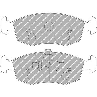 Jeu de 4 plaquettes de frein avant FERODO RACING FCP276H