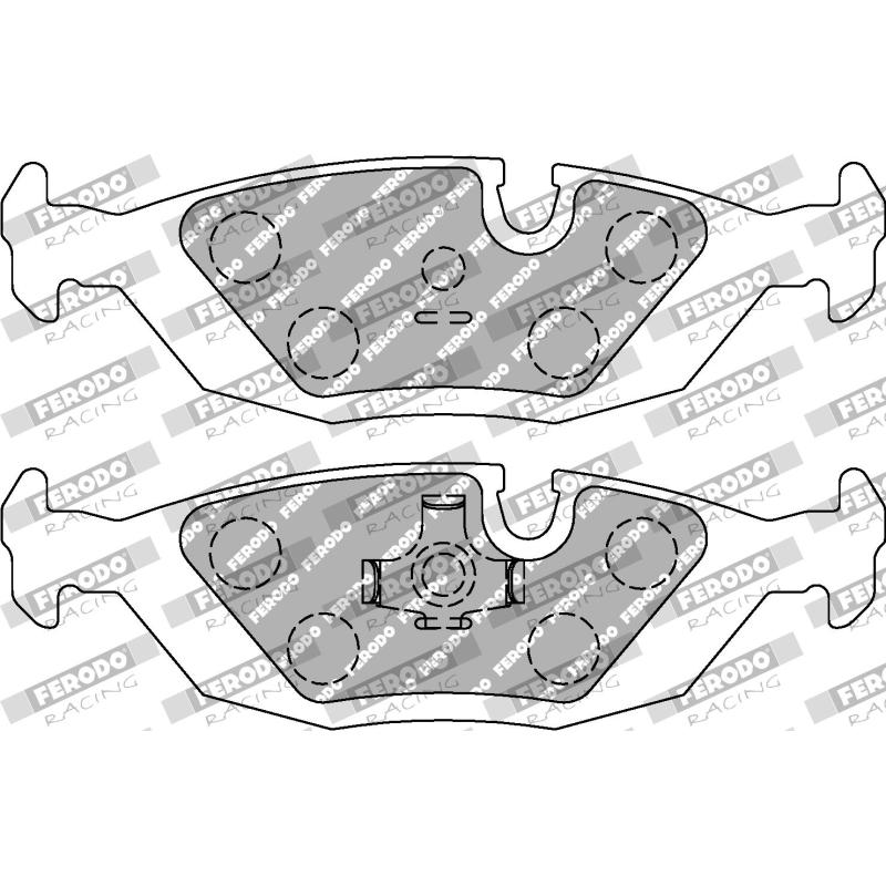 Jeu de 4 plaquettes de frein arrière FERODO RACING FCP296H - Visuel 1