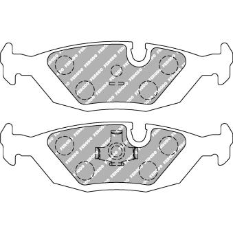 Jeu de 4 plaquettes de frein arrière FERODO RACING FCP296W