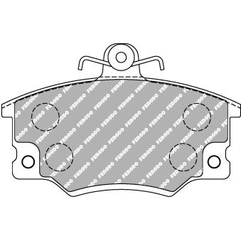 Jeu de 4 plaquettes de frein avant FERODO RACING FCP370C Jeu de 4 plaquettes de frein avant FERODO RACING FCP370C