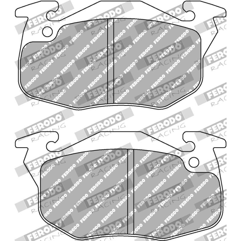 Jeu de 4 plaquettes de frein avant FERODO RACING FCP393H - Visuel 1