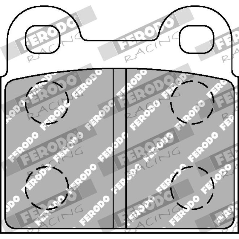 Jeu de 4 plaquettes de frein arrière FERODO RACING FCP3H - Visuel 1