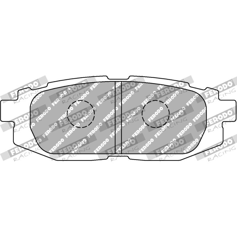 Jeu de 4 plaquettes de frein arrière FERODO RACING FCP4187H - Visuel 1